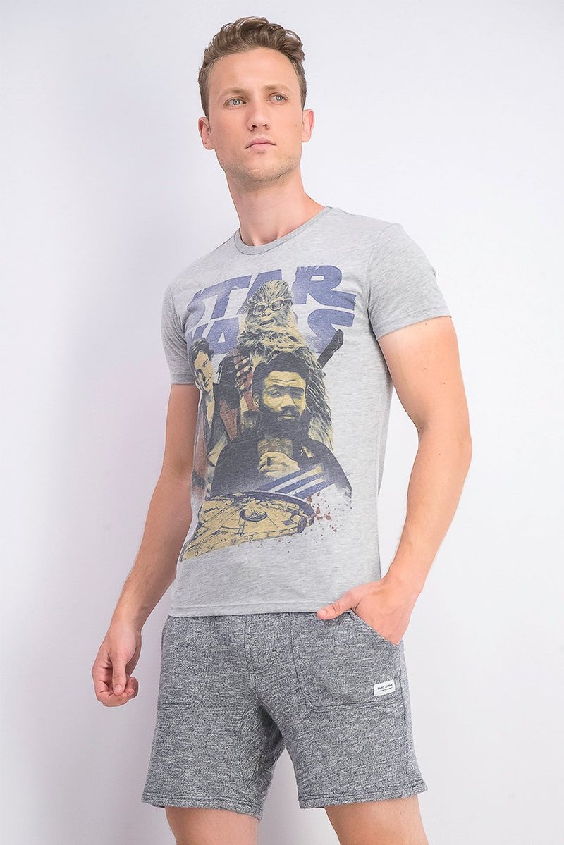 STAR WARS Men Graphic Print T-shirt, Grey - Image 2